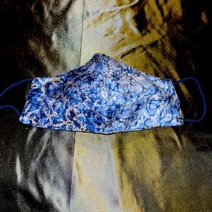 Unisex Blue & Silver Sparkly Face Mask For Sale!!